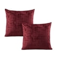 thumbnail image 5 of Home Soft Things Textured Velvet Decorative Throw Pillow Covers Soft Velvety Pillow Cases Cushion Covers, No Pillow Insert, Set of 2, - Ruby Wine - 26" x 26" EURO, 5 of 6
