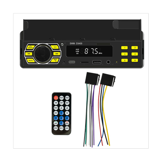 4 Canales 45 W Bluetooth Car Radio Car MP3 Player Plug-In U Disk Car Radio con FuncióN de Soporte de TeléFono Celular para Coche
