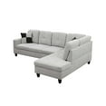 thumbnail image 4 of Hommoo Sofa Set, Flannel 2-Piece Couch Living Room Sofa Set, Light Grey, 4 of 8
