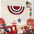 thumbnail image 6 of 2Pcs Personalized Fan Flag America's 250th Anniversary Banner 3x6 ft 1776 2026 Anniversary Bunting Outdoor Hanging Decor with Grommets for Porch Yard, Red 17.7"x35.8", 6 of 6