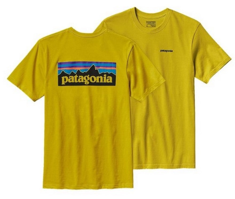 mens yellow patagonia t shirt