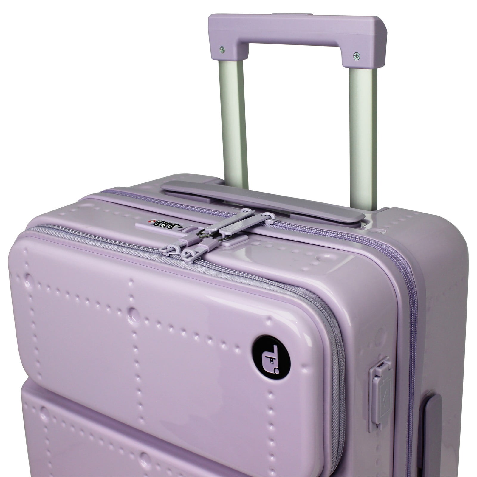 World Traveler Dejuno Avery Smart 20-Inch Carry-On Luggage with USB & USB-C Ports - Lavender