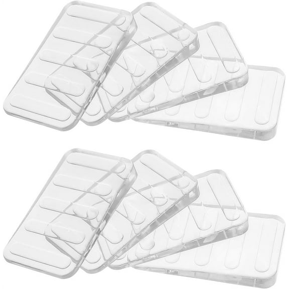 Duslogis 8Pcs Plastic Shims Wedge Clear Toilet Shim Table Levelers Adjustable Blocks Trimmable Furniture Shims for Level Uneven Doors Floors Home Furniture Hot Tub Restaurant Appliance