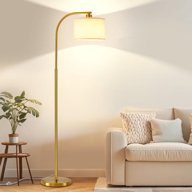 Lámpara de Pie KQW 165 cm LED Regulable 9W Dorada