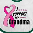 thumbnail image 4 of Inktastic Breast Cancer Awareness I Support My Grandma Pink Ribbon Boys or Girls Baby Bib, 4 of 4