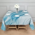 thumbnail image 3 of Blue White Gold Marble Pattern Square Tablecloth,Waterproof Square Table Cover,Wipeable Spillproof Washable Table Cover for Home Kitchen Party Decor 42"X42"(107x107cm), 3 of 6