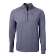 thumbnail image 2 of Men's Cutter & Buck  Heather Navy Lehigh Valley IronPigs Adapt Eco Knit Heather Recycled Quarter-Zip Pullover, 2 of 3