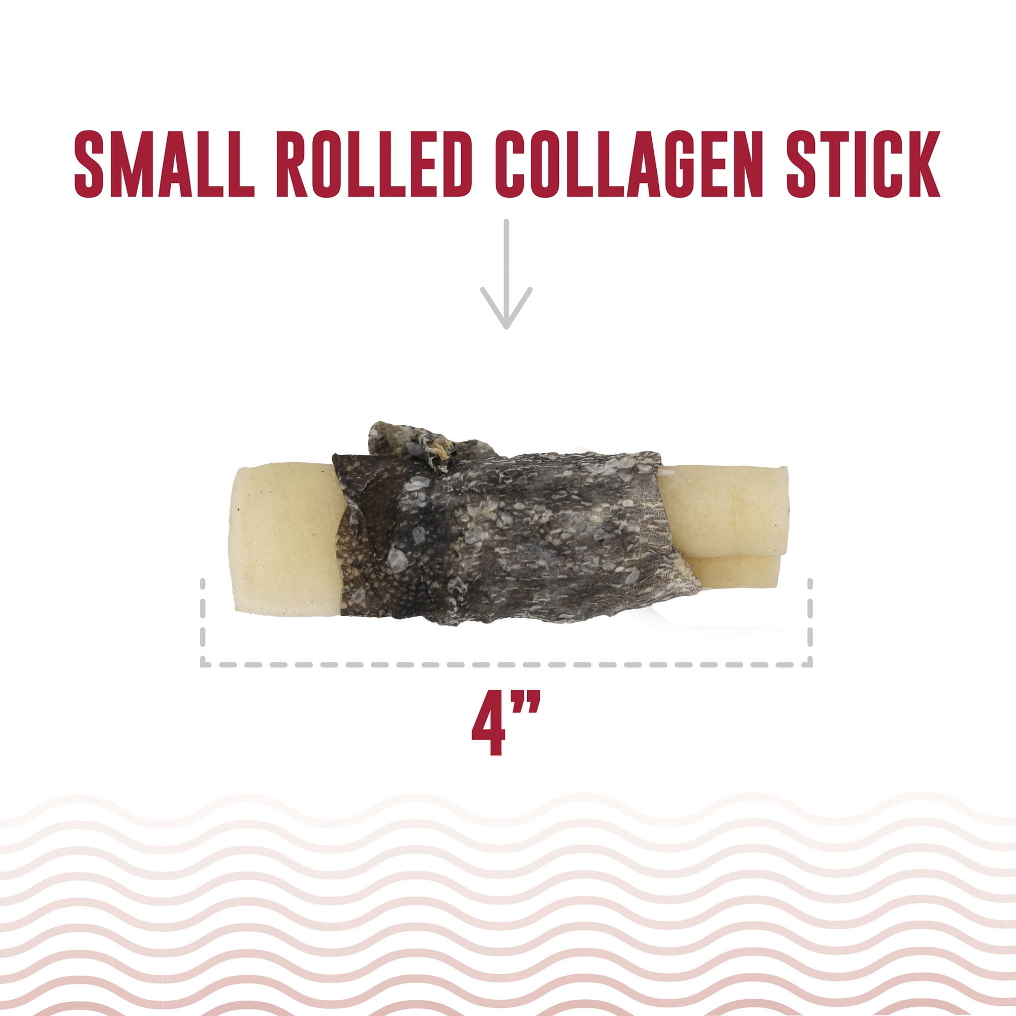 Icelandic+ Rolled Collagen Stick: Beef & Cod Skin - 12 Pack - 4" Dog Chew Treat, Hand-Wrapped Fish, 2 Ingredient Pet Snacks, Rawhide Alternative