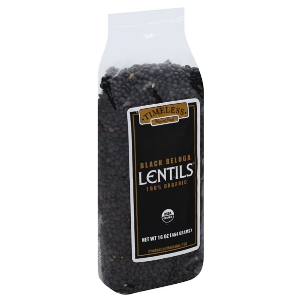 Timeless, Lentils Black Beluga Organic, 16 Ounce