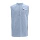 thumbnail image 2 of Camisas s Para Hombre Interior Hombres Primavera Verano Top Camisa Algodón Lino Color Camisa casual Sin mangas Botón Camisas Tops Blusa (Blue, XL), 2 of 5