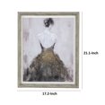 thumbnail image 4 of 17 x 21 Rectangular Framed Art, Elegant Woman Facing Away, Gold, White, 4 of 5
