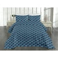 thumbnail image 2 of Ambesonne Fleur De Lis Quilted Coverlet 3 Pcs, Modern Aquatic Motifs, Queen Size, Night Blue Turquoise, 2 of 4