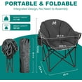 thumbnail image 4 of Slsy Oversized Folding Camping Chair, Portable Oversize Camping Chairs for Adults, Fully Padded Folding Chairs Outdoor Sports, Lawn Chair Patio Lounge Chairs 500 LBS Capacity, 4 of 10