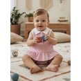 thumbnail image 6 of BemeyourBBs Newborn Baby Girls Summer Clothes Cute 2 Pieces Plaid Gingham Outfit Infant Collar Button Down Ruffle Tank Tops with Bubble Shorts Set, 6 of 9