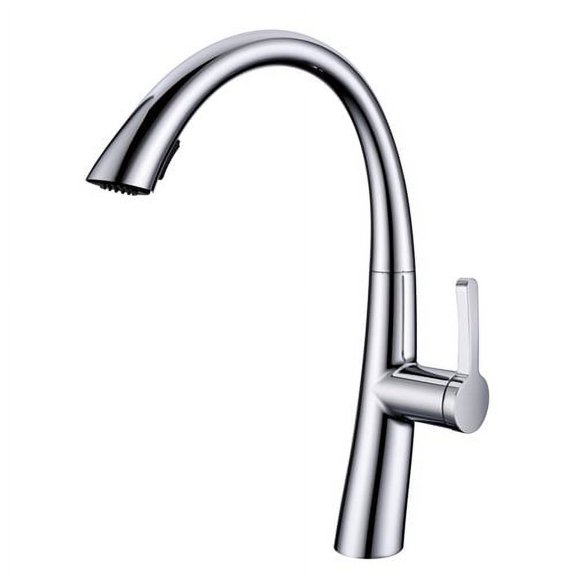 InFurniture Single Handle Pull Out Kitchen Faucet