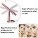 thumbnail image 3 of Lighted Makeup Mirror - with 3X/2X Magnification - Tri-Fold Mirror with 21 LED Lights, Touch Screen Switch, 180 Adjustable Stand - Dual Power Supply -, 3 of 5