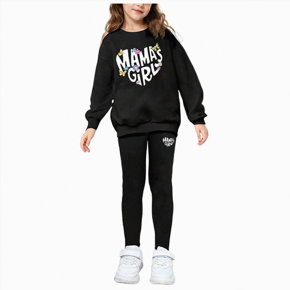 TOWED22 Toddler Kids Girl Boy Clothes Fall Winter Long Sleeve Sweatshirt with Leggings Pants Set 2Pcs Girl Boys Cute Graphic Outfits