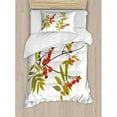 thumbnail image 3 of Rowan Duvet Cover Set Queen Size, Fresh Organic Ashberry Tree Botanical Natural Gardening Plants Illustration, Decorative 3 Piece Bedding Set with 2 Pillow Shams, Green Red Brown, by Ambesonne, 3 of 3