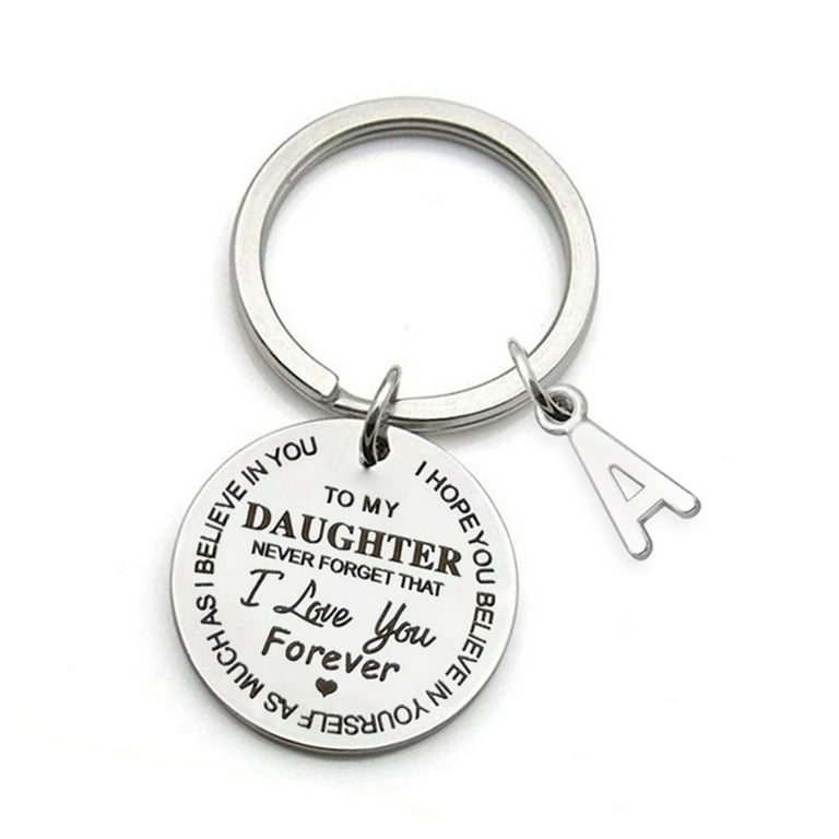 I Love You Forever Inspirational Keychain Best Father Mother Son Daughter  Gift Family Member Key Rings