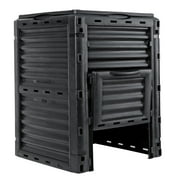 HomGarden 80Gal Composting Bin Large Composter Tumbler BPA-Free Black