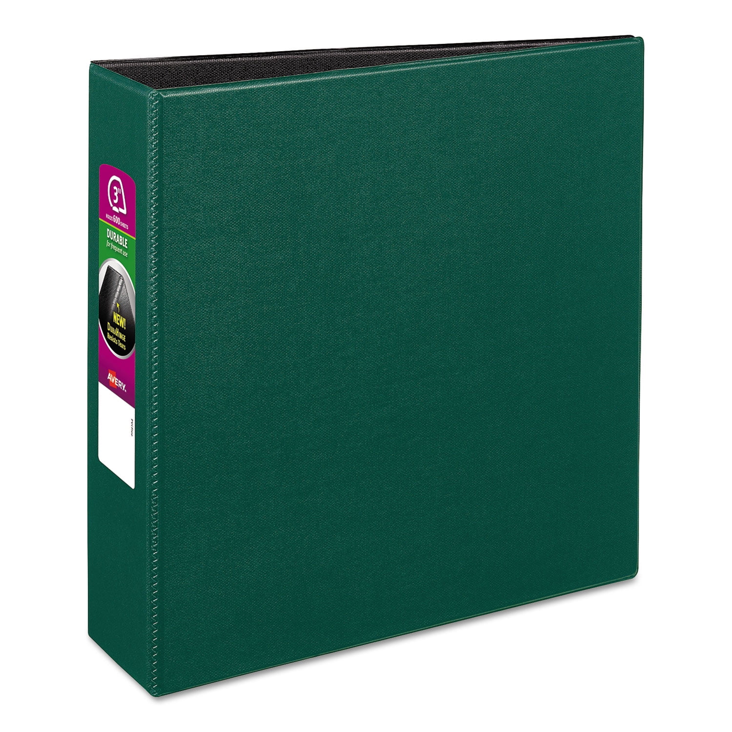 Avery Durable Non-View Binder with Durahinge and Slant Rings, 3 Rings, 3' Capacity, 11' x 8.5', Green