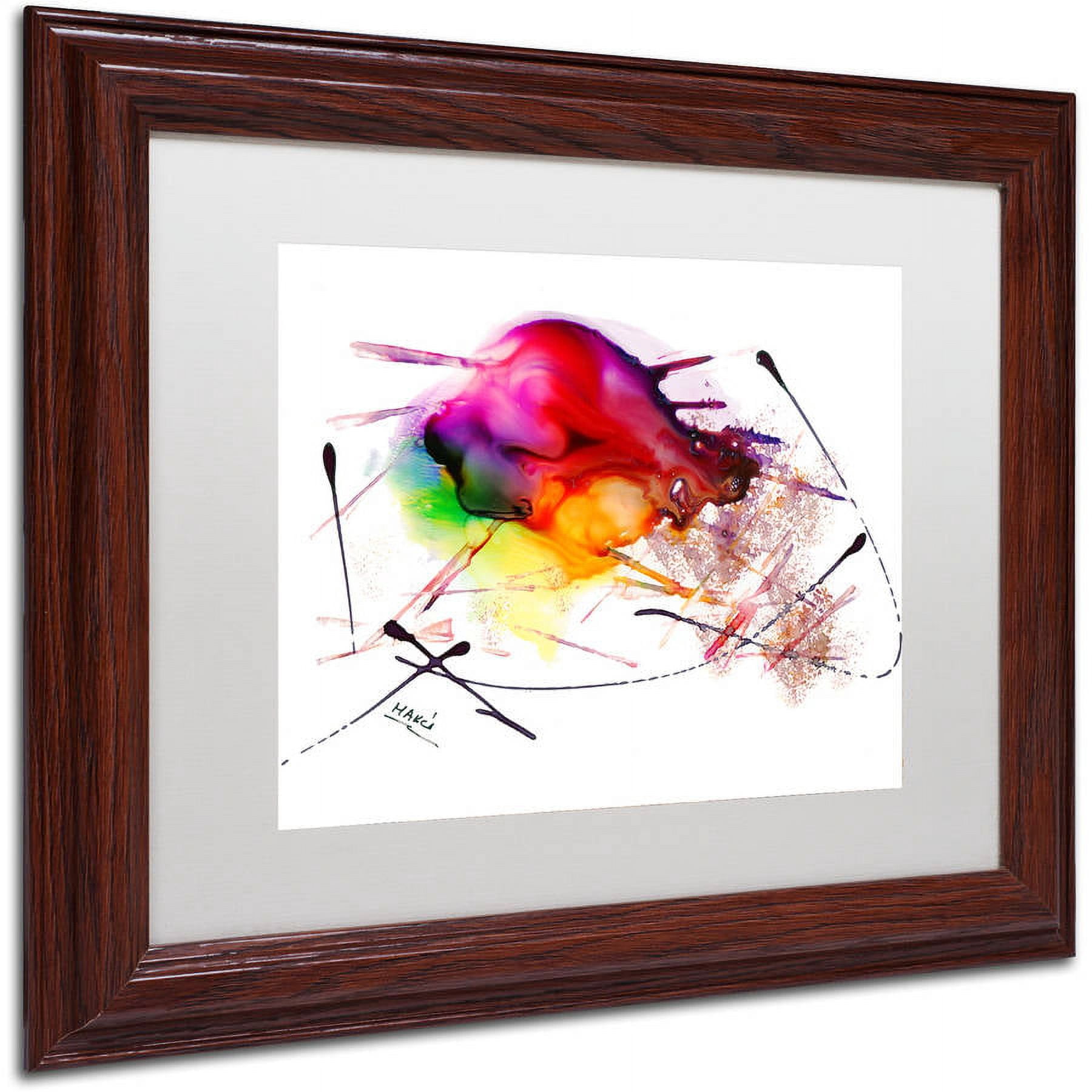 "Abstract 02" Canvas Art by Mako, White Matte, Wood Frame