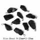 thumbnail image 3 of Colgantes de turmalina negra irregulares naturales, colgante de dijes crudos de forma libre, colgante de piedra curativa de yoga para fabricación de joyas hechas a mano, 3 of 5