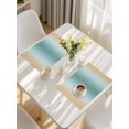 thumbnail image 5 of Teal Yellow Ombre Placemats Set of 8, Farmhouse Modern Gradient Art Placemats for Dining Table, Place Mats for Kitchen Tabletop, Waterproof Wipeable Dining Table Mats Set, 5 of 9