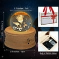 thumbnail image 2 of FORHVIPS Crystal Ball Music Box, 3D Rotating Globe with Projection LED Light, Wood Base Luminous USB Charging Musical Box, Rose Gift for Birthday Christmas Thanksgiving Mothers Day (Rose Flower), 2 of 8