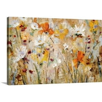 Great Big Canvas "Jostle"  by Jill Martin Dark Forest Green Olive Green   Wrapped Canvas Print Wall Artwork
