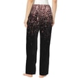 thumbnail image 3 of Uemuo Rose Gold Glitter1 Pattern Women's Wide Leg Palazzo Lounge Pants with Pockets Light Weight Loose Comfy Casual Pajama Pants-Medium, 3 of 9
