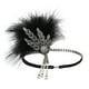 thumbnail image 1 of Diadema elástica para mujer con plumas y perlas artificiales, perfecta para 14cm, 1 of 9