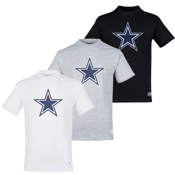 NFL Paquete de 3 Playeras Dallas Cowboys para Hombre, Talla Chica