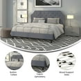 thumbnail image 3 of Flash Furniture Brighton King Size Tufted Upholstered Platform Bed in Light Gray Fabric, 3 of 10