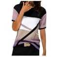 thumbnail image 2 of OSFVNOXV T-Shirts for Women Graphic Tees Juniors Casual Short Sleeve Summer Breathable Color Blocked Summer Tops, 2 of 3