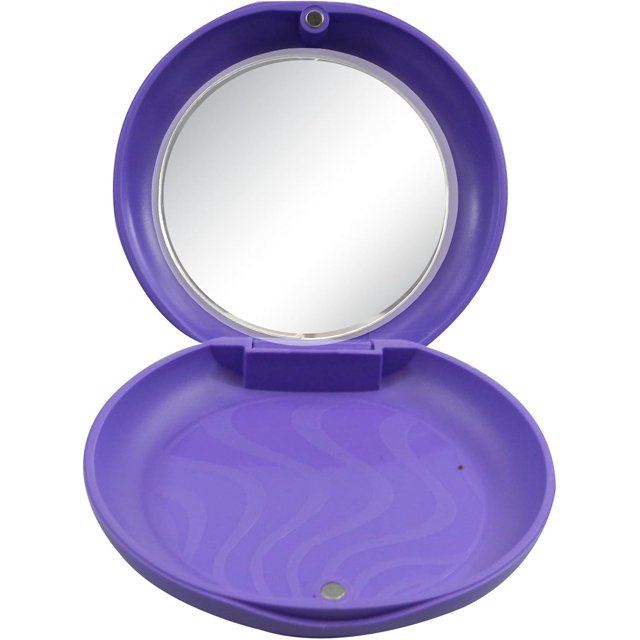 Dent Art Aligner Case with Mirror - Compatible with Invisalign, Smile Direct, and Other Aligners, Retainers, and Mouth Guards in Multi Colors (Violet)