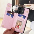 thumbnail image 3 of Allytech iPhone 12/ 12 Pro Case with Card Holder, Stylish Flower with Glitter Bling Rhinestone Stand Shockproof Slim Fit Bumper Wallet Case for Apple iPhone 12/ iPhone 12 Pro - Floret, 3 of 7