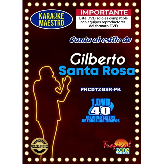 Karaoke Gilberto Santa Rosa DVD 40 Best Songs Ever