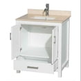 thumbnail image 2 of Wyndham WCS141430SWHIVUNSMXX Single Vanity in White with Ivory Marble Top, 2 of 2