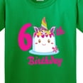 thumbnail image 4 of Inktastic 6th Birthday with Unicorn Cake Youth T-Shirt, 4 of 5