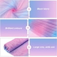 thumbnail image 4 of Tela de tul arcoíris de 5,47 yardas (5,17 metros) de ancho, 59 pulgadas (150 cm) de ancho, poliéster, color orquídea oscuro arcoíris, ideal para coser., 4 of 6