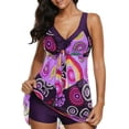 thumbnail image 1 of Women‘s Summer Plus Size Tankini Swimwear Dress Bikini Bathing Tops+Underwear, 1 of 5