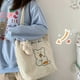 thumbnail image 3 of Corduroy Tote Bag Casual Shoulder Handbag Cute Shopping Bag Daily Bag for Women GirlsBeige, 3 of 5