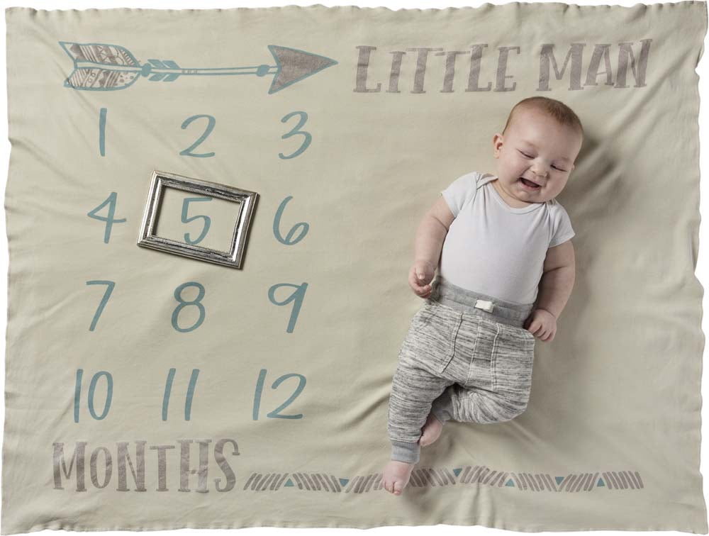 Primitives by Kathy Baby Milestone Blanket Little Man