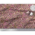 thumbnail image 3 of Soimoi Pink Rayon Crepe Fabric Leopard Animal Skin Print Fabric by Yard 46 Inch Wide, 3 of 3