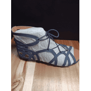 Gentle Souls Women's Break My Heart 3 Gladiator Flat Sandals - Navy 11M