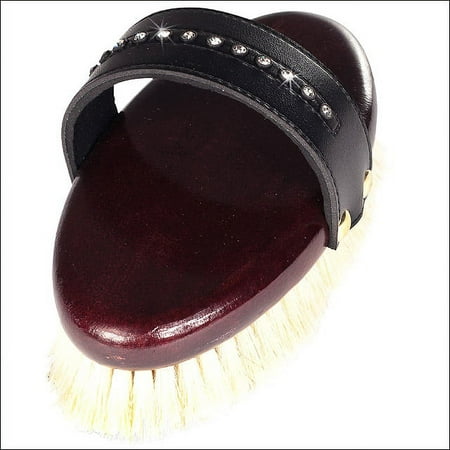 UPC: 6438076430904 | Horze Western Tack Deluxe Classic Horse Pig Bristles Soft Body Brush Brown