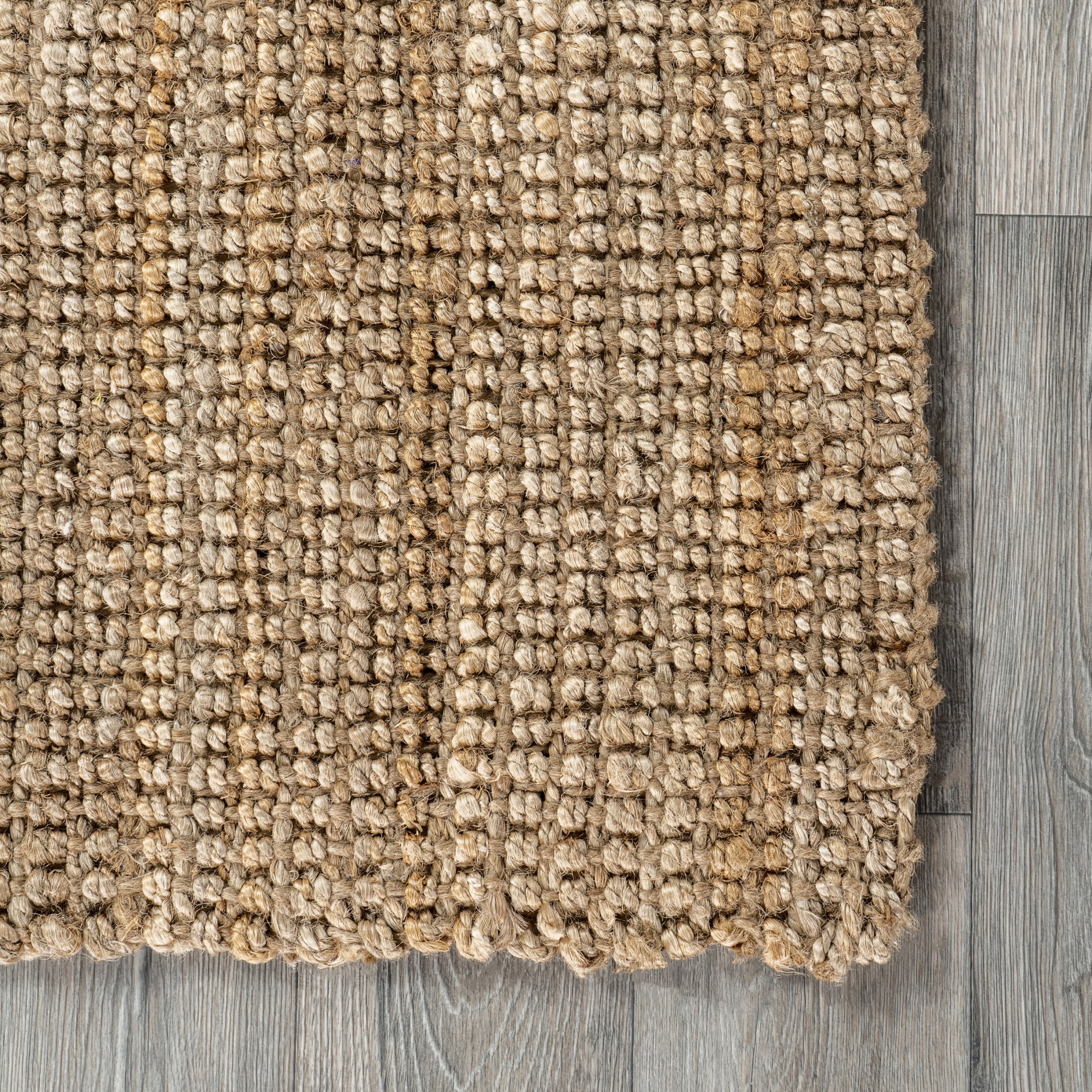 nuLOOM Ashli Solid Farmhouse Jute Area Rug, 7' 6" x 9' 6", Ashli Natural