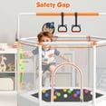 thumbnail image 3 of 60" Mini Trampoline for Kids with Enclosure, Shinpt Indoor & Outdoor Toddler Trampoline, Upgrade Full Anti-Rust Tube with Adjustable Gymnastics Bars, Small Trampoline for Boys & Girls, 3 of 9