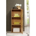 thumbnail image 4 of Hodedah 3-Shelf, 3-Door Multi-Purpose Bookcase Cabinet, Beech, 4 of 5